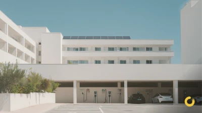 Ponto de carregamento de carros elétricos em hotel